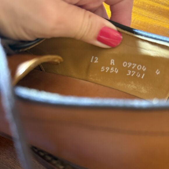 Allen Edmonds Mens Size 12 Hillcrest Leather Blucher Bicycle‑Toe Oxfords Brown - Picture 11 of 14